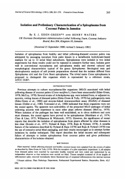 Isolation and Preliminary Characterization of a