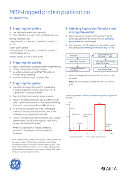 MBP-tagged protein purification