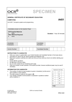 Computer systems and programming - Specimen