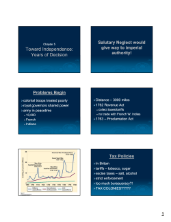 Toward Independence: Toward Independence: Years of Decision