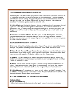 PROGRESSIVISM - Westlake City Schools