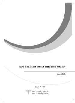 ESSAYS ON THE DECISION-MAKING IN REPRESENTATIVE