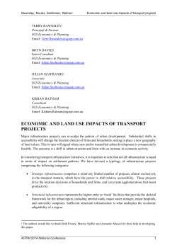 economic and land use impacts of transport projects