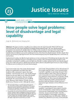 How people solve legal problems