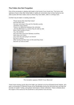 The Fallen Are Not Forgotten