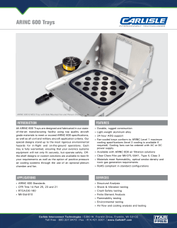ARINC 600 Trays - Carlisle Interconnect