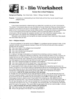 Human Sex-Linked Pedigrees