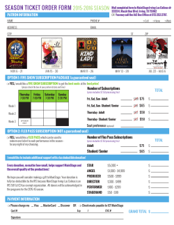 NEW SHOW TIMES 15-16 MILC GENERAL Order Form Color