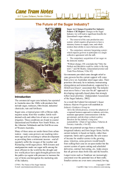 The Future of the Sugar Industry?