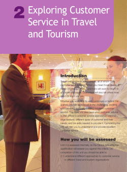 Exploring Customer Service in Travel and Tourism