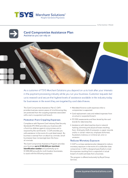 Card Compromise Assistance Plan