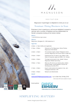 Seminar: Doing Business in Iran