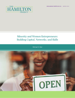 Minority and Women Entrepreneurs