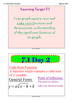 7.1 Cube Root Functions - Anoka