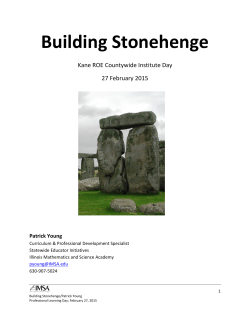 Building Stonehenge - IMSA Digital Commons