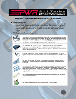 PWR-EFI-1 Conversion Overview for 911/930 Turbos