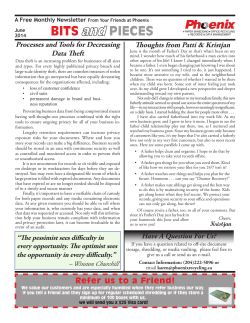 June 2014 Phoenix Newsletter Brain Buster Prize