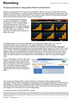 Analyzing Burberry`s Geographic Revenue Breakdown
