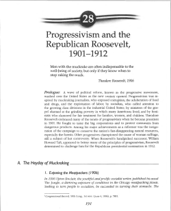 Progressivism and the Republican Roosevelt 1901