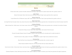 Martinis - Spa at Norwich Inn