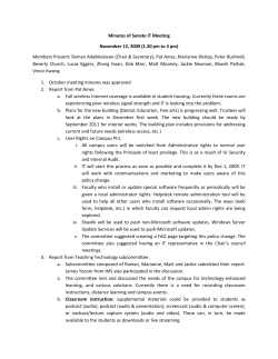 Minutes of Senate IT Meeting November 13, 2009 (1.30 pm to 3 pm