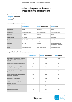 botiss collagen membranes &ndash; practical hints and handling