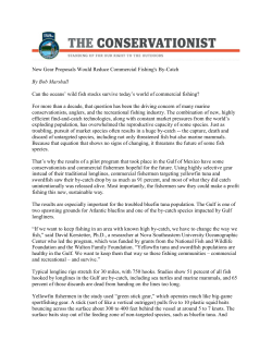 New Gear Proposals Would Reduce Commercial Fishing`s By