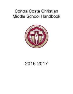 Middle School Handbook - Contra Costa Christian Schools
