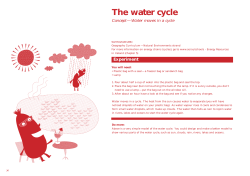 The water cycle