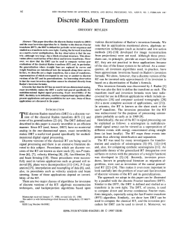 Discrete Radon Transform
