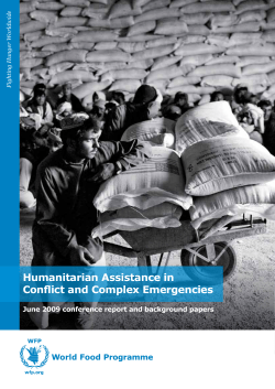 Humanitarian Assistance in Conflict and Complex Emergencies