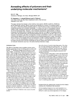 Annealing effects of polymers and their underlying