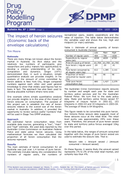 Bulletin 8 - National Drug and Alcohol Research Centre