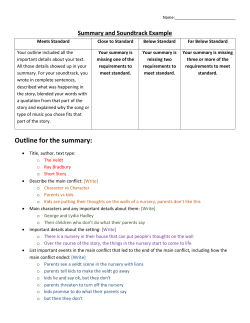 Summary and Soundtrack Example