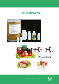 preservatives - Food and Agriculture Organization of the United