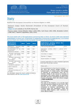 Italy - European Court of Human Rights