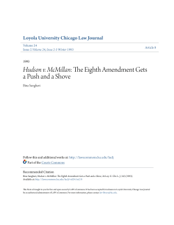 Hudson v. McMillan: The Eighth Amendment Gets
