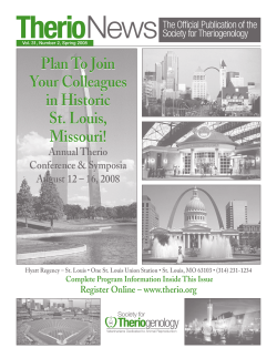 Plan To Join Your Colleagues in Historic St. Louis, Missouri! Plan To