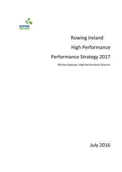 Rowing Ireland High Performance Performance Strategy 2017 July