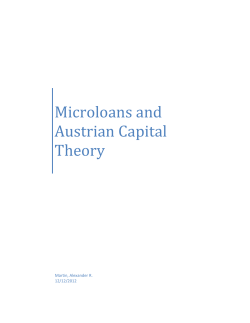 Microloans and Austrian Capital Theory