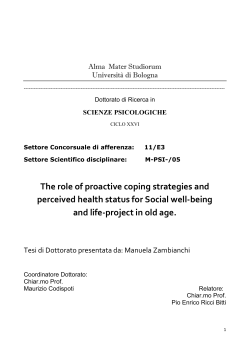 The role of proactive coping strategies and perceived health status