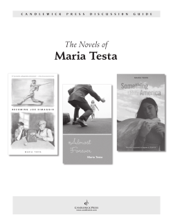 The Novels of Maria Testa