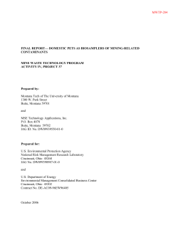 mwtp-284 final report&mdash; domestic pets as