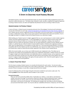 5 steps to creating your federal resume