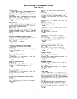 Iroquois Indians: A Documentary History Reel Listing