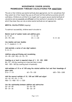 Addition - Woolenwick Junior School