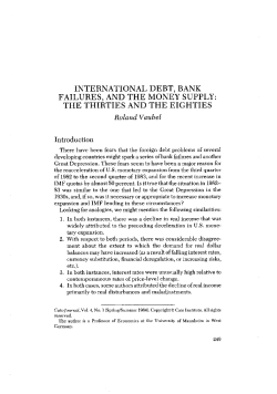 INTERNATIONAL DEBT, BANK FAILURES, AND THE MONEY