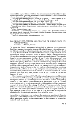 dante`s divine comedy as intertext of baudelaire`s les fleursdumal