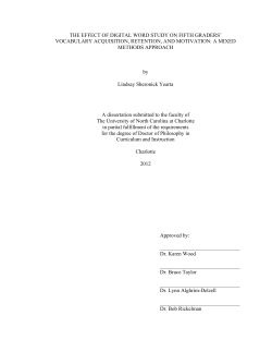 the effect of digital word study on fifth graders