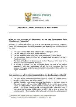 FAQ`s on the BRICS Summit